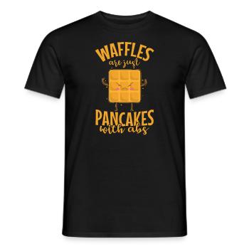 Les gaufres ne sont que des crêpes pâte à crêpes - T-shirt homme - noir - Devant - AI Model Male 178 light (178cm)
