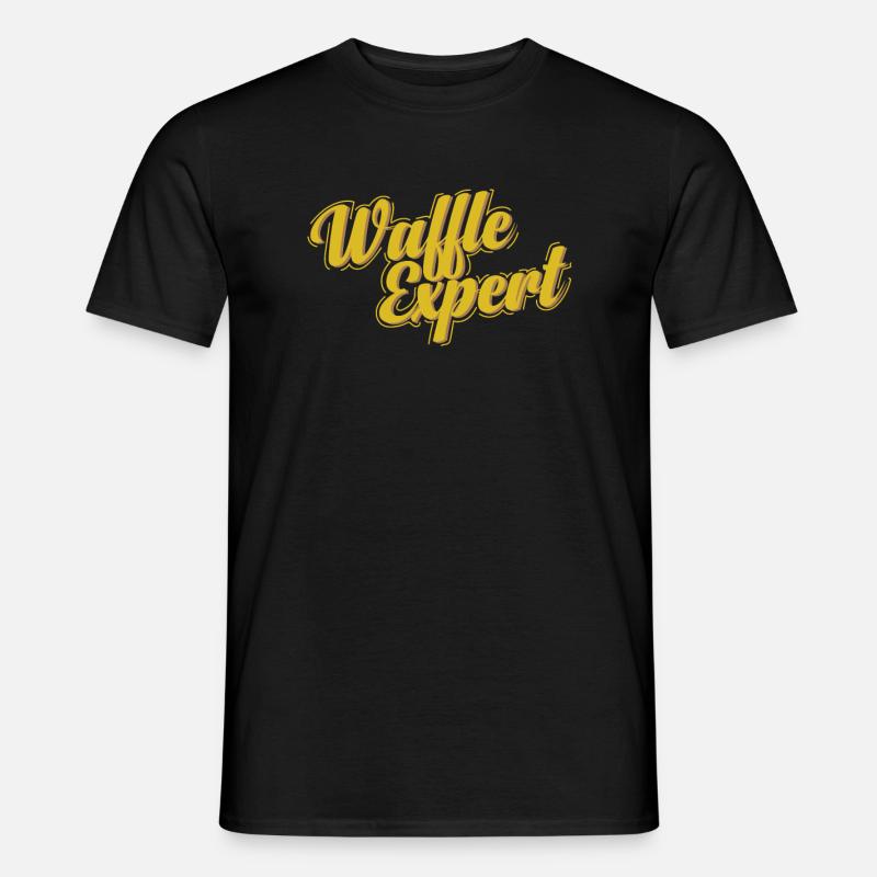 Waffles Expert Teig Gebäck Snack - Männer T-Shirt - Schwarz