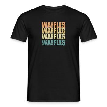 Waffles Nachtisch Gebäck Bäcker - Männer T-Shirt - Schwarz - Vorne - AI Model Male 178 light (178cm)
