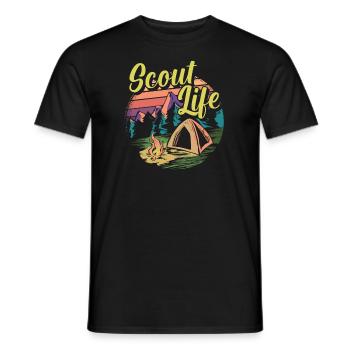 Vie de scout Vie scoute - T-shirt homme - noir - Devant - AI Model Male 178 light (178cm)