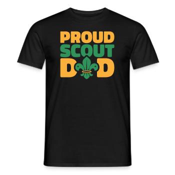 Boy Scout Proud Scout Dad - Men's T-Shirt - black - Front - AI Model Male 178 light (178cm)