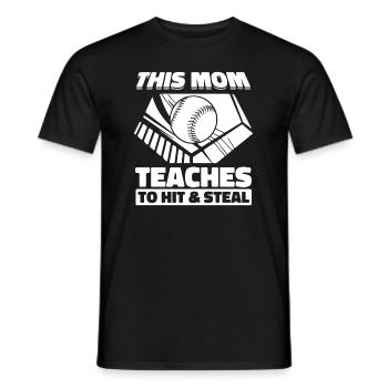 Baseball Baseball Mama - Männer T-Shirt - Schwarz - Vorne - AI Model Male 178 light (178cm)