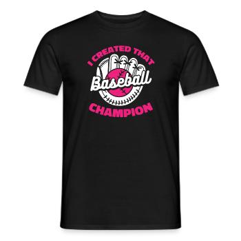 Baseball Mom Baseball Mom - Men's T-Shirt - black - Front - AI Model Male 178 light (178cm)