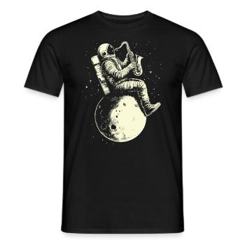 Saxophonistin Saxophonist Astronaut Weltall - Männer T-Shirt - Schwarz - Vorne - AI Model Male 178 light (178cm)