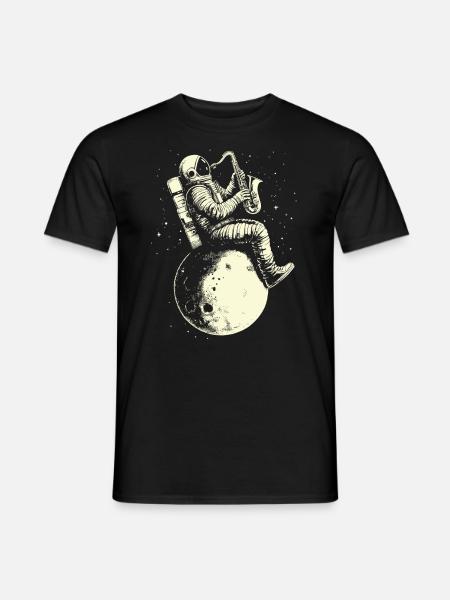Saxophoniste, Saxophoniste, Astronaute, Espace - T-shirt homme - noir