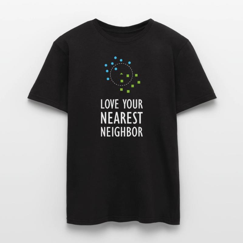 Machine Learning Nearest Neighbor Algorithm AI Art Men’s T-shirt