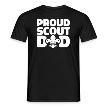 Boy Scout Father Proud Scout Dad - Men's T-Shirt - black - Front - AI Model Male 178 light (178cm)