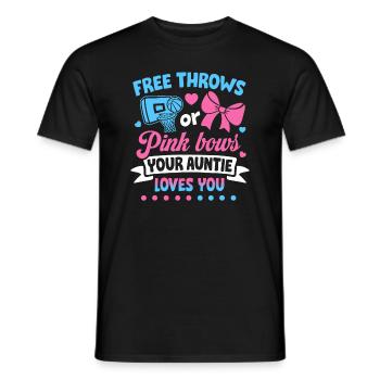 Freiwürfe oder rosa Schleifen Tante liebt dich Baby - Männer T-Shirt - Schwarz - Vorne - AI Model Male 178 light (178cm)