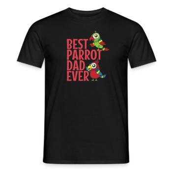 Best Parrot Dad Ever Animal Bird - Men's T-Shirt - black - Front - AI Model Male 178 light (178cm)