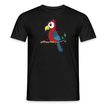 Papagei exotisch Tropen Tier - Männer T-Shirt - Schwarz - Vorne - AI Model Male 178 light (178cm)