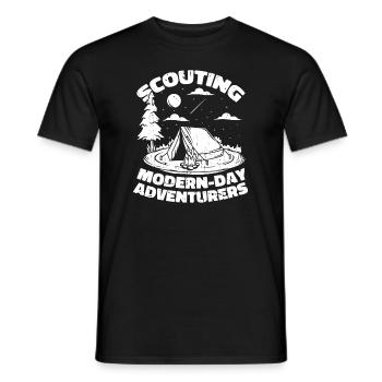 Scout - Men's T-Shirt - black - Front - AI Model Male 178 light (178cm)