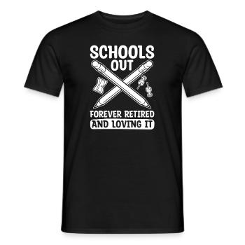 Écoles de retraite pour retraités Retraite pour toujours - T-shirt homme - noir - Devant - AI Model Male 178 light (178cm)