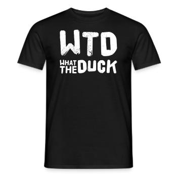 What the Duck lustiges Geschenk WTD - Männer T-Shirt - Schwarz - Vorne - AI Model Male 178 light (178cm)