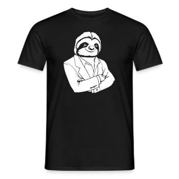 Faultier - Männer T-Shirt - Schwarz - Vorne - AI Model Male 178 light (178cm)