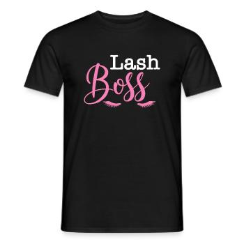 Lash Manager Cute Eyelashes Love Lash Extension - Men's T-Shirt - black - Front - AI Model Male 178 light (178cm)