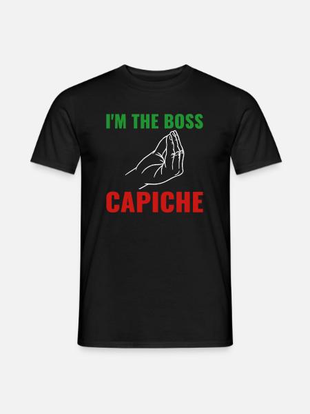 Jestem Menedżerem Capiche? Włochy Kultura - T-shirt męski - czarny