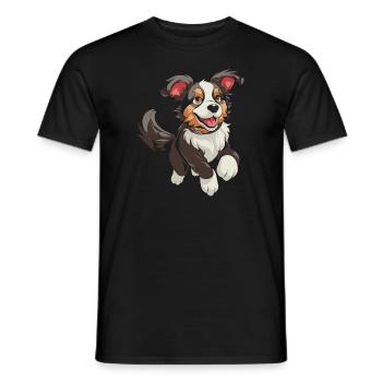 Hund Vierbeiner Niedlich - Männer T-Shirt - Schwarz - Vorne - AI Model Male 178 light (178cm)