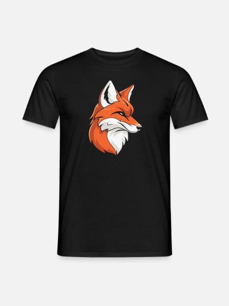 Fuchs Cool - Männer T-Shirt - Schwarz