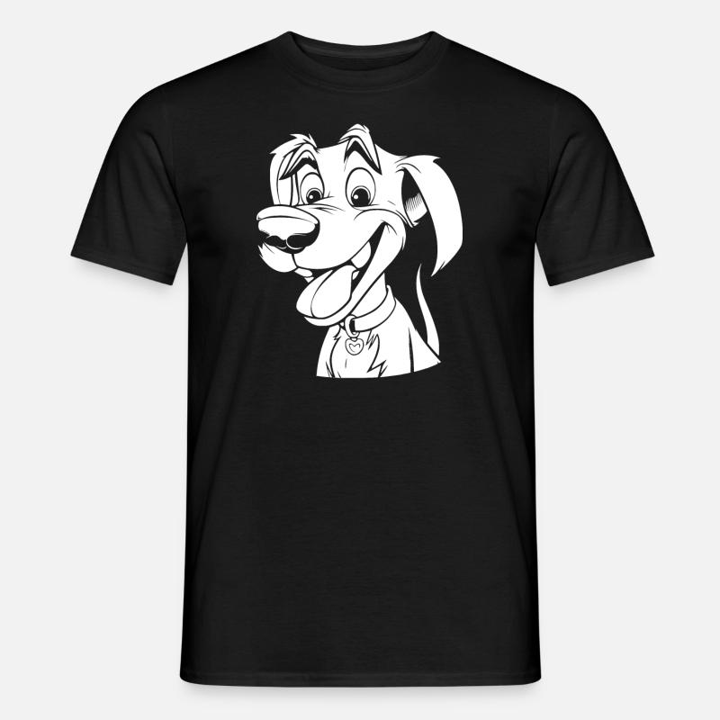 Hund Vierbeiner - Männer T-Shirt - Schwarz