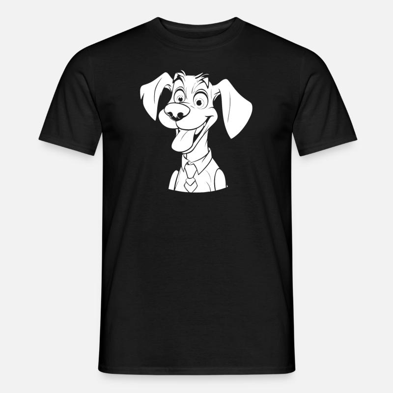 Hund Vierbeiner - Männer T-Shirt - Schwarz