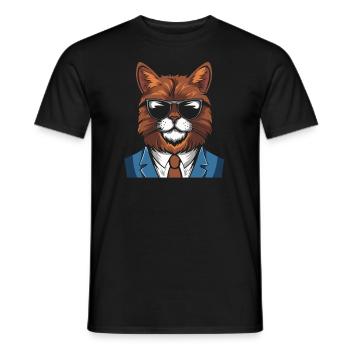 Cat Suit - Men's T-Shirt - black - Front - AI Model Male 178 light (178cm)
