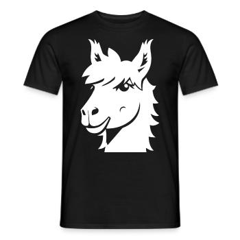 Funny Llama Silhouette Cheeky Fun Llamas - Men's T-Shirt - black - Front - AI Model Male 178 light (178cm)