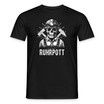 Mine de charbon Ruhr Région Ruhrpott Mineurs - T-shirt homme - noir - Devant - AI Model Male 178 light (178cm)