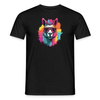 Lama Llama LGBT - T-shirt homme - noir - Devant - AI Model Male 178 light (178cm)