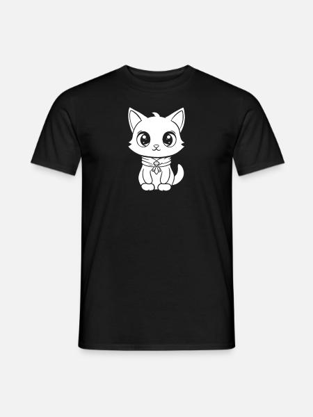 Katze - Männer T-Shirt - Schwarz