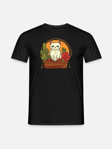 Chat - T-shirt homme - noir