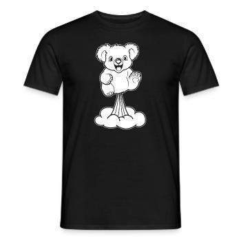 Koala Bear Rainbow Fart - Men's T-Shirt - black - Front - AI Model Male 178 light (178cm)