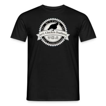 Chemise 80 % coton 20 % plumes de poulet - T-shirt homme - noir - Devant - AI Model Male 178 light (178cm)