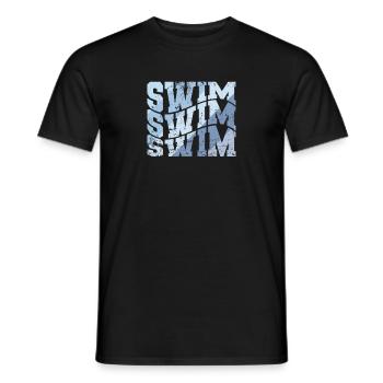 Swim Sport Training - Männer T-Shirt - Schwarz - Vorne - AI Model Male 178 light (178cm)