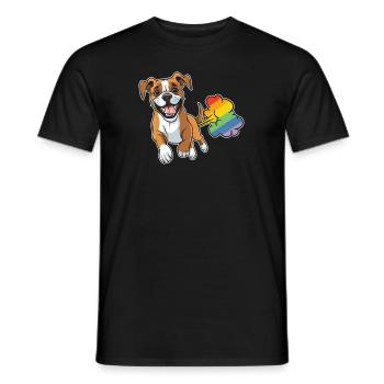 Boxer Dog German Boxer Rainbow - Men's T-Shirt - black - Front - AI Model Male 178 light (178cm)