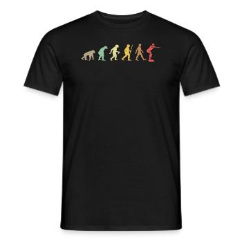 Swim Retro Swimming Evolution Funny swimmer - T-shirt homme - noir - Devant - AI Model Male 178 light (178cm)