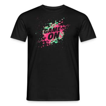 Gamer game on - Männer T-Shirt - Schwarz - Vorne - AI Model Male 178 light (178cm)