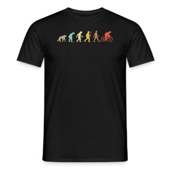 Fahrrad Retro Cycling Evolution Fahrrad - Männer T-Shirt - Schwarz - Vorne - AI Model Male 178 light (178cm)