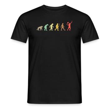 Vintage Tennis RetroTennis Player Evolution - Men's T-Shirt - black - Front - AI Model Male 178 light (178cm)