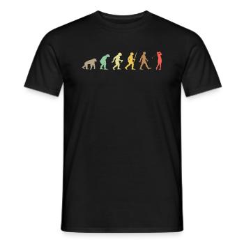 Golf Retro Golfer Evolution Lustiges Golfen - Männer T-Shirt - Schwarz - Vorne - AI Model Male 178 light (178cm)