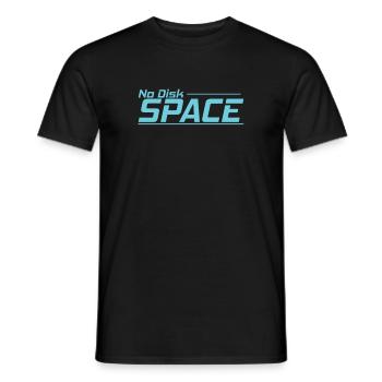 No Disk Space retro memory module - Men's T-Shirt - black - Front - AI Model Male 178 light (178cm)
