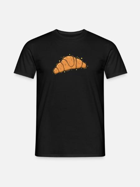 Brot Bäcker Hörnchen Coissant Backware - Männer T-Shirt - Schwarz