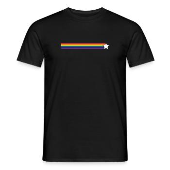 espace d’étoiles LGBTQ coloré - T-shirt homme - noir - Devant - AI Model Male 178 light (178cm)