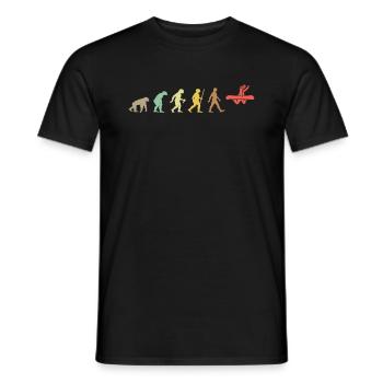 Snowboarden Retro Snowboard Evolution Snowboarder - Männer T-Shirt - Schwarz - Vorne - AI Model Male 178 light (178cm)