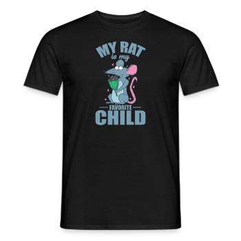 My Rat is my Favorite Child Rodent - Men's T-Shirt - black - Front - AI Model Male 178 light (178cm)