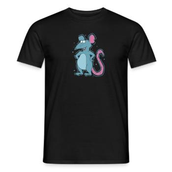 Fier rat rongeur de compagnie - T-shirt homme - noir - Devant - AI Model Male 178 light (178cm)