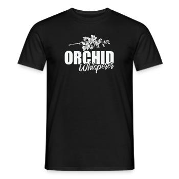 Orchidée Whisperer Plante Fleur - T-shirt homme - noir - Devant - AI Model Male 178 light (178cm)