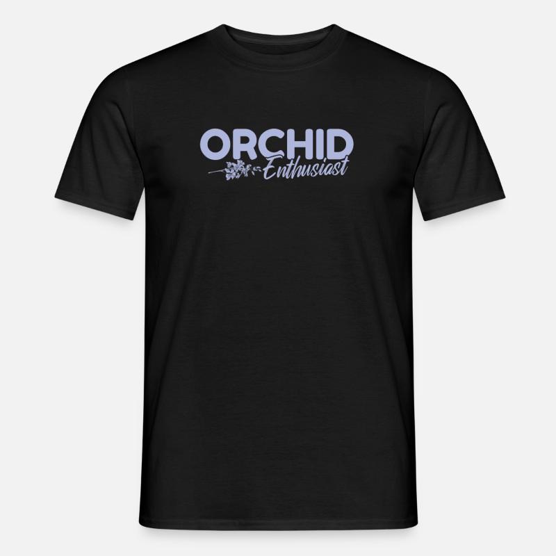 Orchidée Enthousiaste Plante Fleur - T-shirt homme - noir