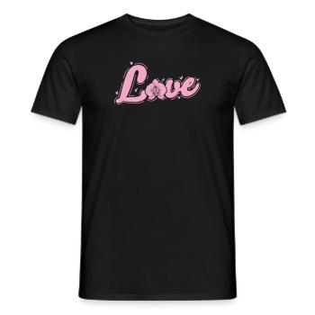 Fleur d’amour Orchidée Fleur Plante - T-shirt homme - noir - Devant - AI Model Male 178 light (178cm)