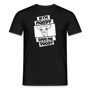 Girafe Drôle Si Je Suis De Mauvaise Humeur Donnez-Moi Gourmand - T-shirt homme - noir - Devant - AI Model Male 178 light (178cm)