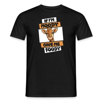 Girafe Drôle Si Dans Moody Donnez-moi Foody - T-shirt homme - noir - Devant - AI Model Male 178 light (178cm)